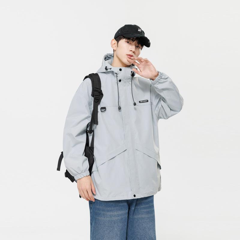 Japanese Spring and Autumn Jacket Couple Jacket Men's and Women's American Jacket Hooded Casual