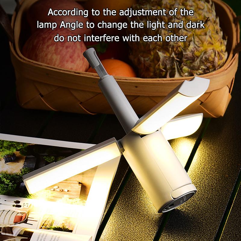 Folding Outdoor Camping Portable Rechargeable Lighting Student Dormitory Lamp Outdoor Tent Hanging Light Lantern