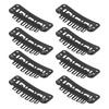 100 Stück 6 Zähne Haarverlängerungsclips Perückenclips Edelstahl U-Form Druckknöpfe für Haarverlängerung Haarteil DIY