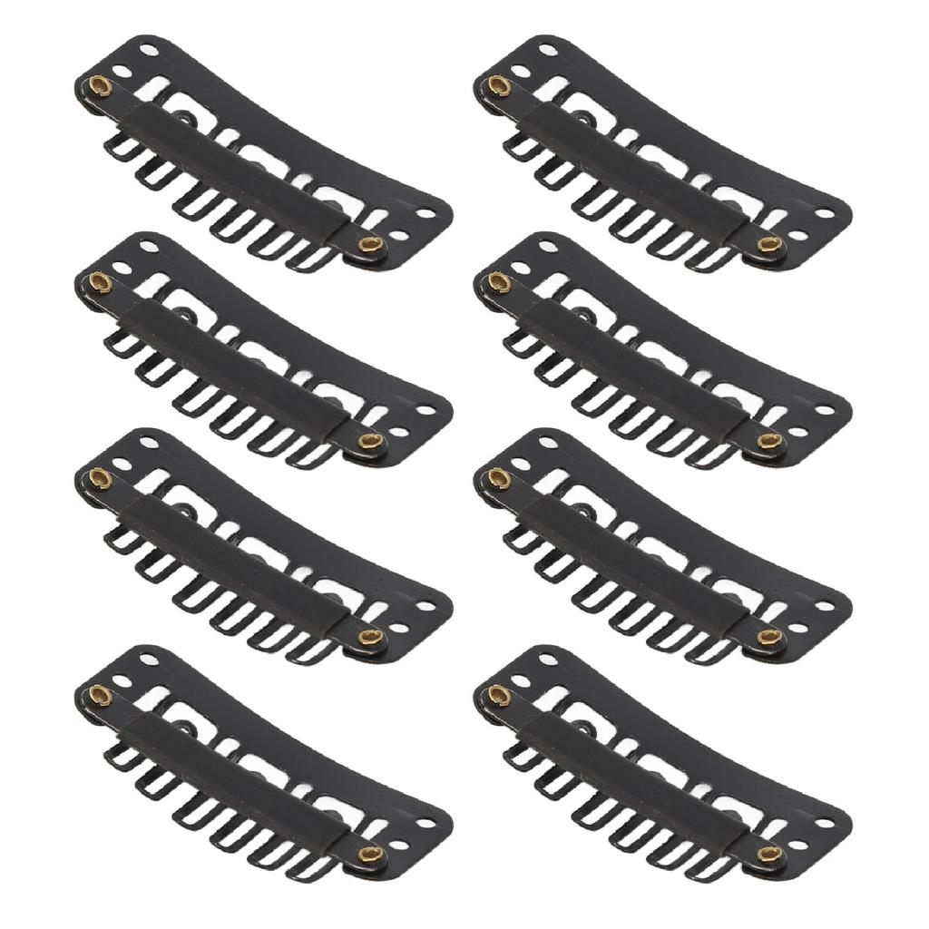 100 Stück 6 Zähne Haarverlängerungsclips Perückenclips Edelstahl U-Form Druckknöpfe für Haarverlängerung Haarteil DIY