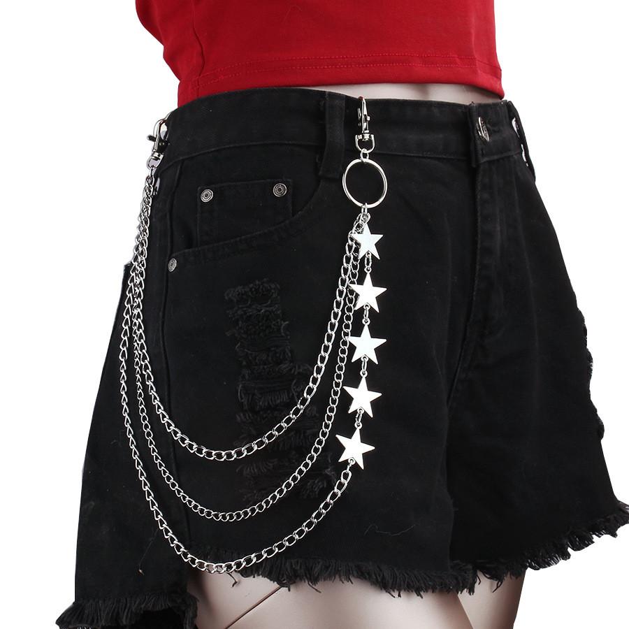 Star Shape Multilayer Belt Chain With Lobster Clasp For Men And Women