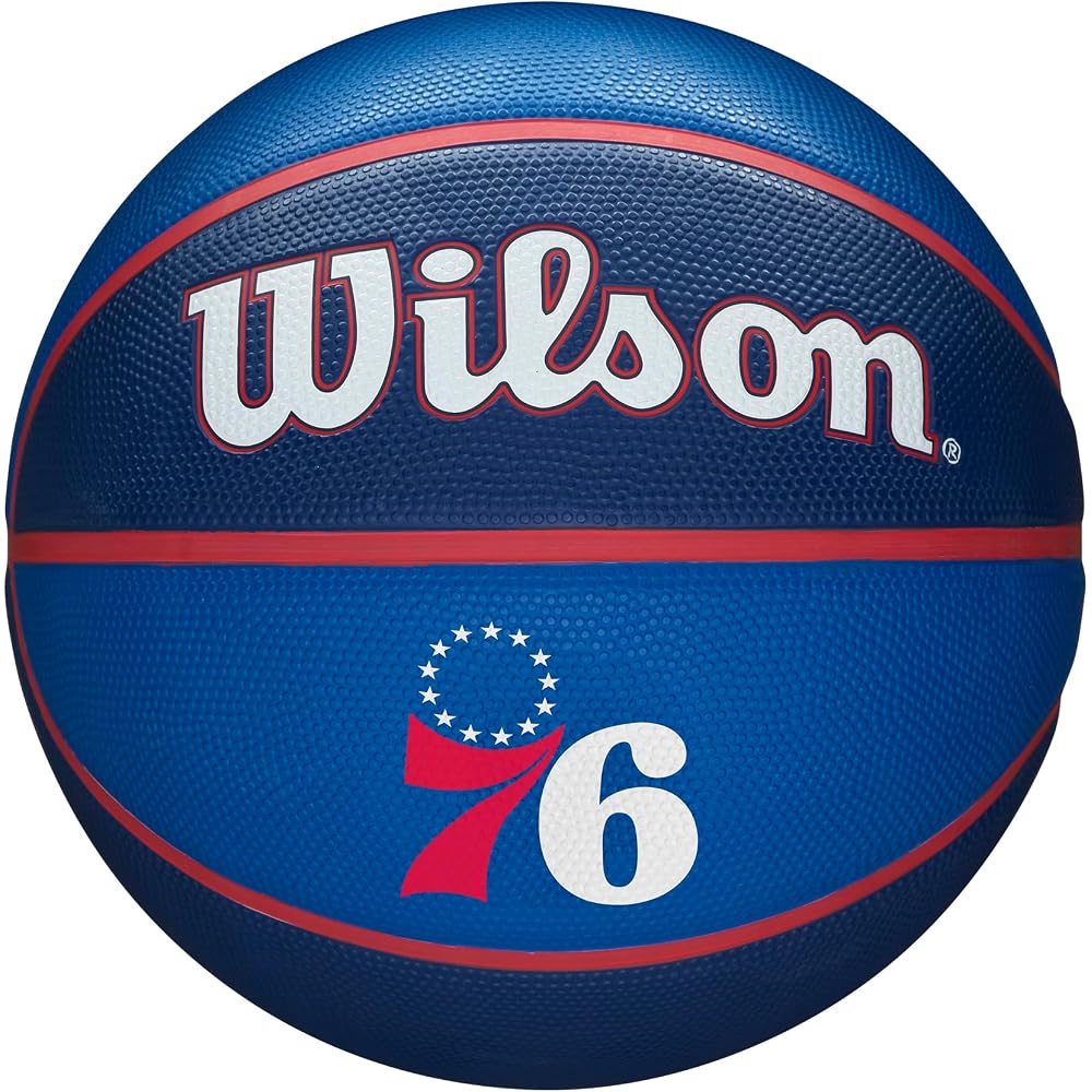Wilson NBA Team Tribute Philadelphia 76ers Outdoor Basketball Size 7 Diameter 24.5cm