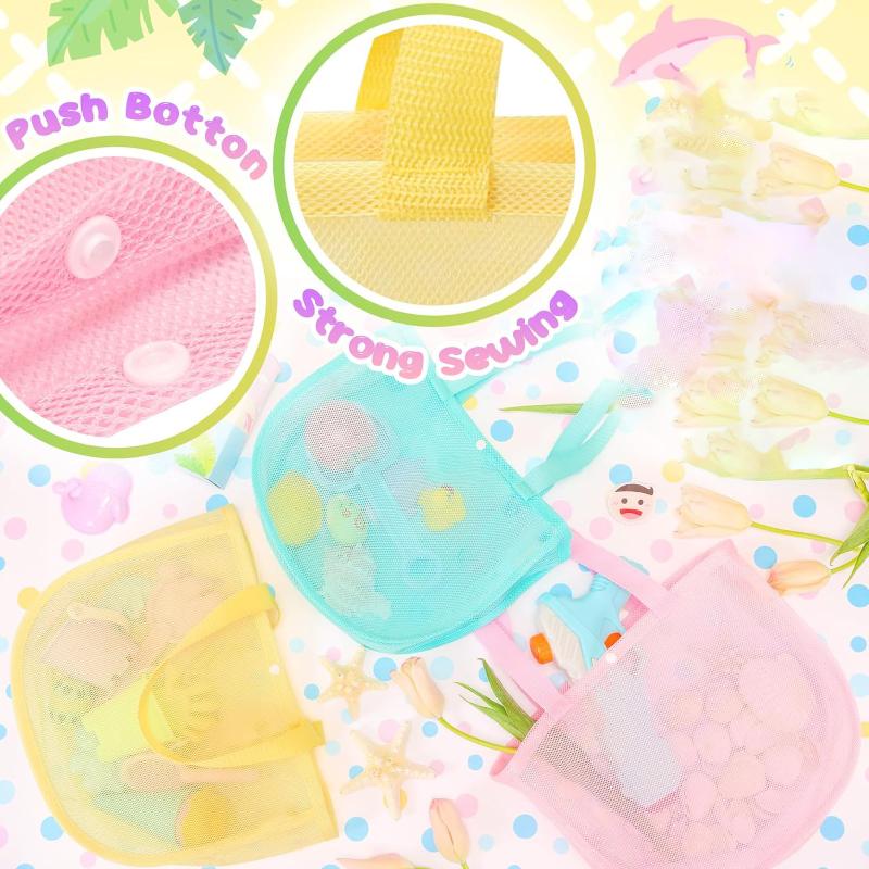 1 Stück Wasserdichte Sandfeste Tragetasche Pooltasche Netz-Strandtasche Für Kinder Urlaubs-Essentials Strandzubehör