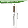 HARFINGTON Seeding Widger 13.6 x 1.26 Stainless Steel Garden Hand Shovel Seed Trowel with Wooden Handle Long & Narrow for Planting Weeding Digging