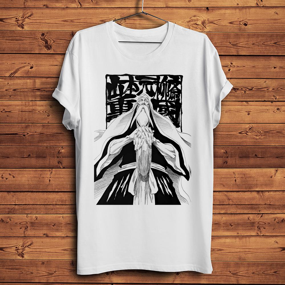 BLEACH Kyoraku Shunsui T-Shirt Vintage Anime Manga Print Oversized Cotton Short Sleeve High Quality Unisex Otaku Casual Loose Streetwear Tee