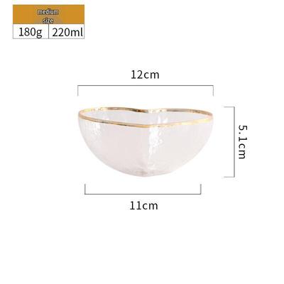 Tigela de Salada de Vidro Minimalista em Forma de Coração ZISIZ