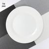 Pure White Round Ceramic Dinner Plates (10-Inch)