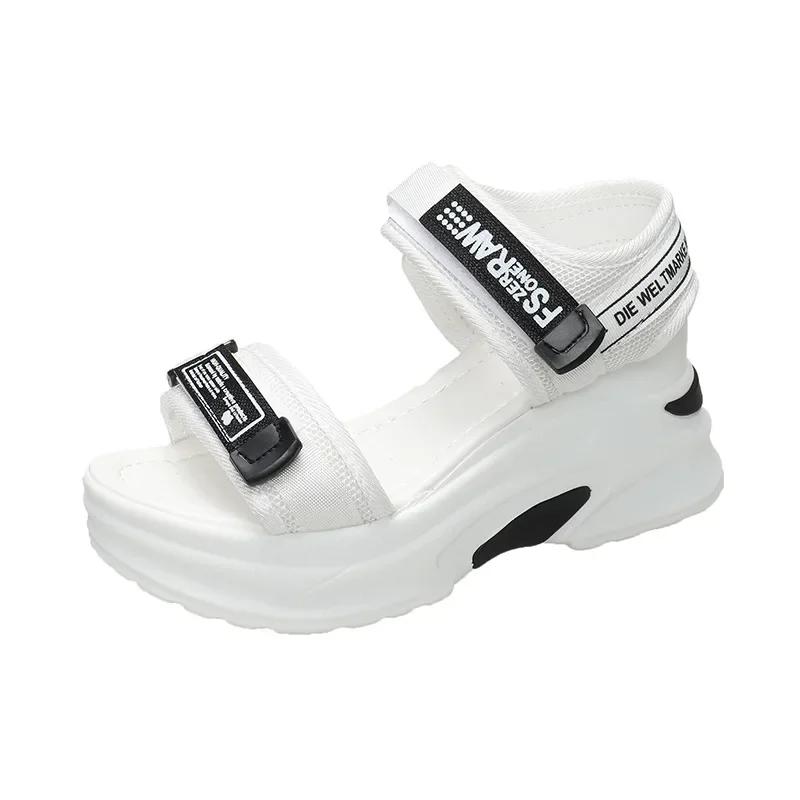 Fashion Sports Sandals for Women 2024 New Summer Wedge Muffin Platform Fish Mouth Daddy High Heels To Increase Women's Shoes