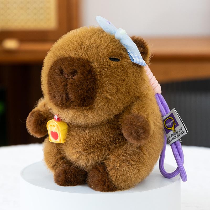 Xiangdudun Capybara Doll Cute Kapibara Keychain Plush Pendant Bag Jewelry