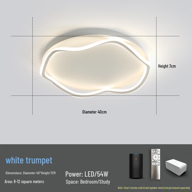 Modern Nordic Master Bedroom Ceiling Light with Smart Mijia & Tmall Genie Support for Home & Study Room