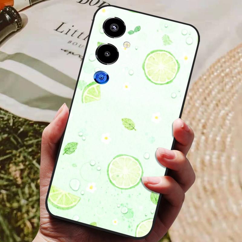For Tecno Pova 4 Pro Case Cool Painted Silicone TPU Soft Cover for Tecno Pova4 Pro Cases Pova 4Pro Black Protective Phone Shells