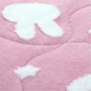 Nishikawa Miffy Half Blanket, 140x100cm, Washable, Silhouette, Face & Star Print, Sleep Time, Dick Bruna, DB3662, Pink, FE73503030