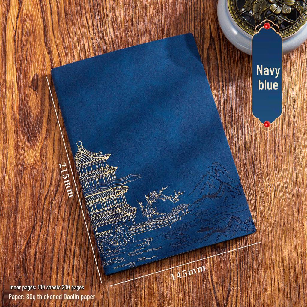A5 Leather Chinese Style Notebook Gift Set for Business and Office.