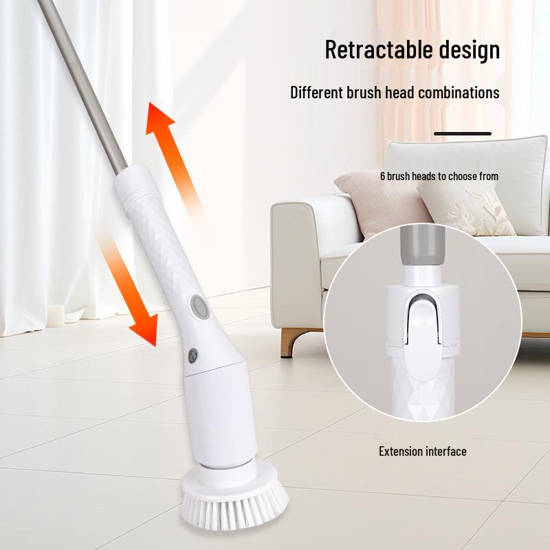 Telescopic Electric Rotating Elbow Cleaning Brush for Bathrooms