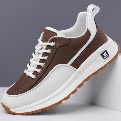 Moda Nuova Moda Platform Pelle Outdoor Casual Sneakers per Uomo Designer Suola Morbida Primavera Autunno Aumenta Scarpe Sportive da Uomo