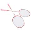 Badminton Racket Set Iron Alloy   Resistance Reduction Lightweight Sports Badminton Racket with Storage Bag for Beginners Children Adults