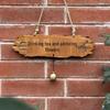 Letrero Colgante Personalizado de Madera Maciza para Puertas de Casa y Jardín