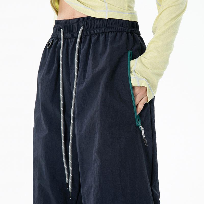 Women Hiking Pant Autumn Outdoor Sports Waterproof Paratrooper Pants Elastic Waist Camping Trousers Solid Cycling Fishing Pants