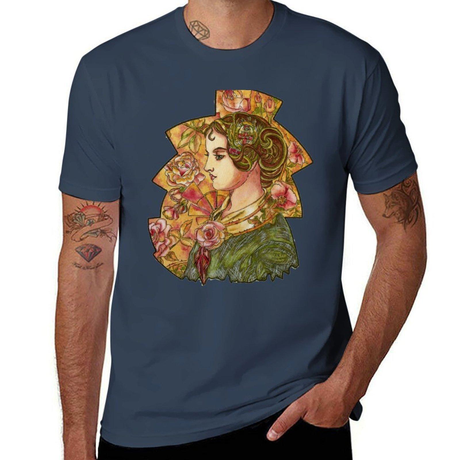 Florence Nightingales Rose Tshirt Functional Casual Short Sleeve Tee S