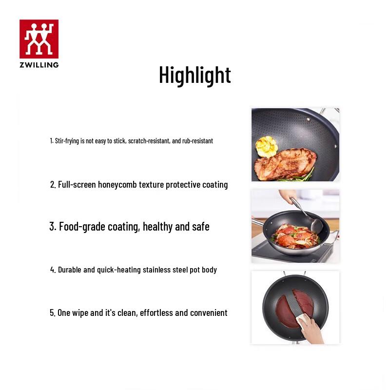 ZWILLING Classic II Non-stick Stainless Steel Wok