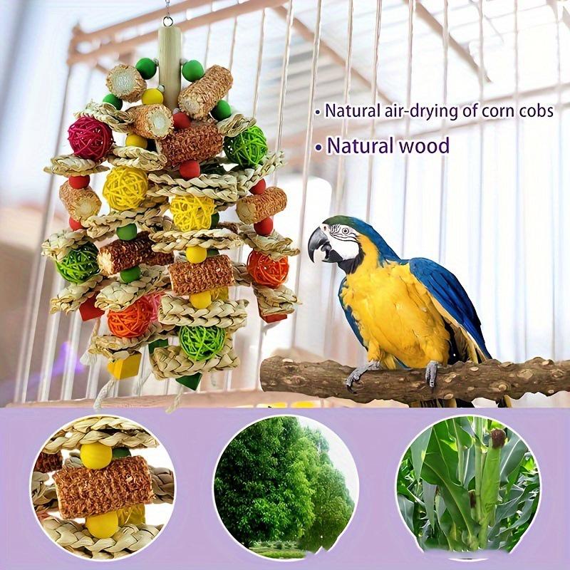 2025 Durable Natural Corn Cob Wicker Chewing Toy