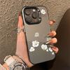 Floral IMD Phone Case For Xiaomi Redmi 15C Note 14 13 12 11 10 Pro 14C 13C 5G Shockproof Slim Protective Silver Camera Cover
