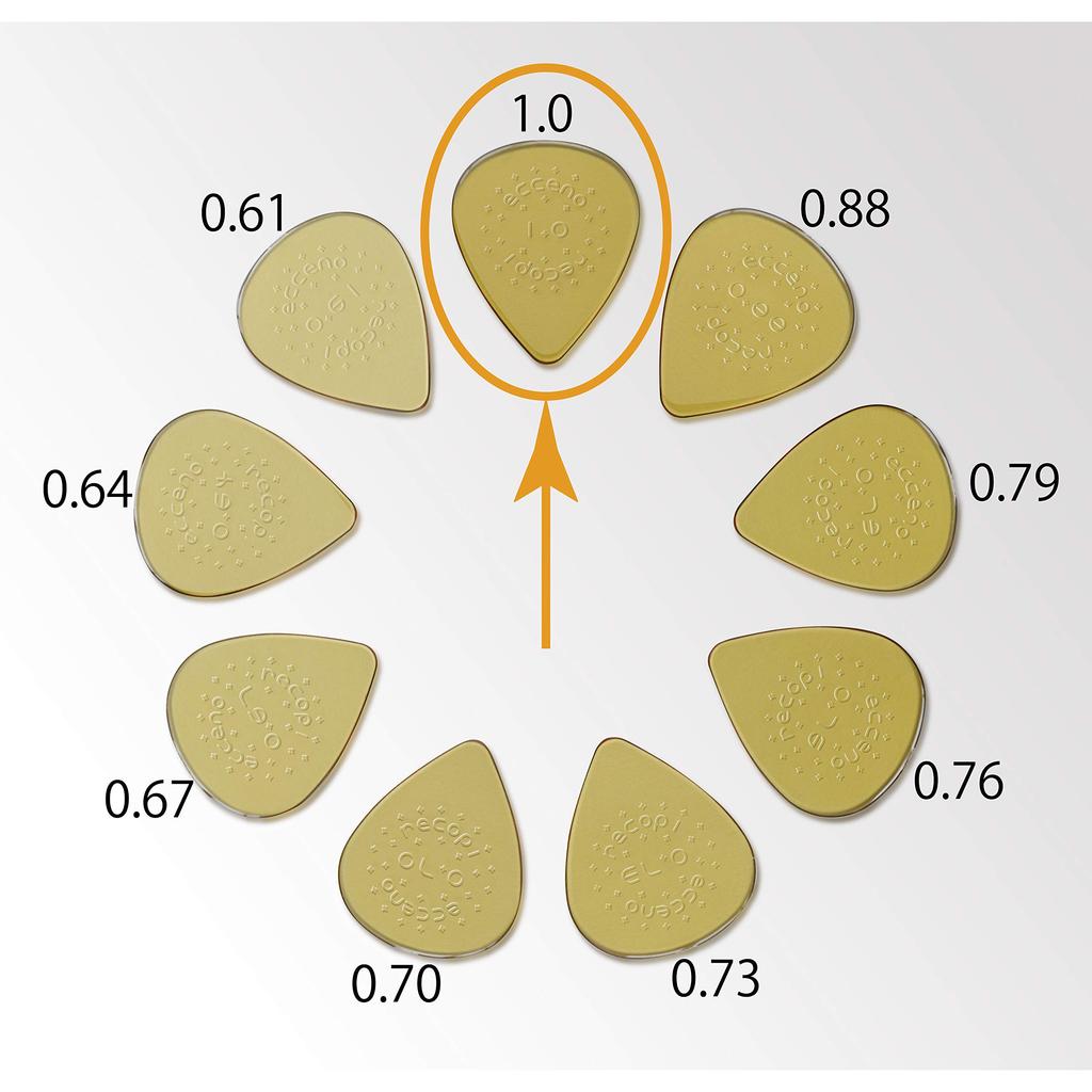 ecceno recopi Ultem Guitar Pick, Teardrop, 1.0mm