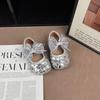 Girls' Sequin Bow Princess Shoes: 2026 Spring/Autumn, Non-Slip, Thin Sole Flats for Little Girls