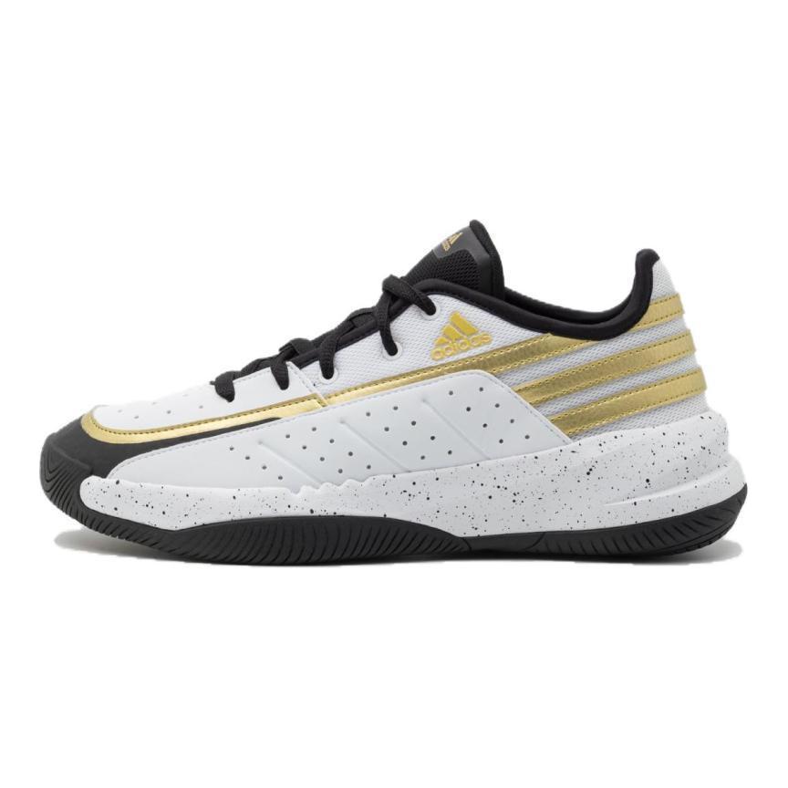 Adidas Front Court Cloud White Core Black Gold Metallic Sneakers ID8593