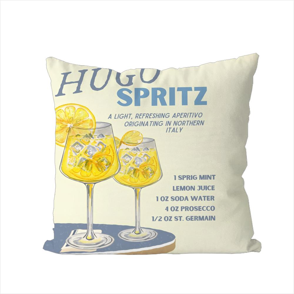 Hugo Spritz Cocktail Pillow Case For Car Sofa Decorative Home Doublesided Print Plush Square Throw Pillow Cushion Cover