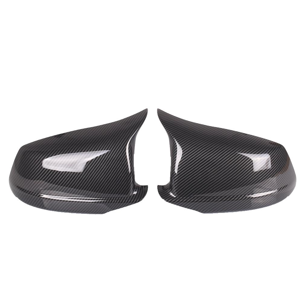 Rearview Mirror Covers for Bmw 5 Series F10 F11 Lci 2010-2013 Caps Replacement Side Rear-View Carbon Fiber Gloss Black