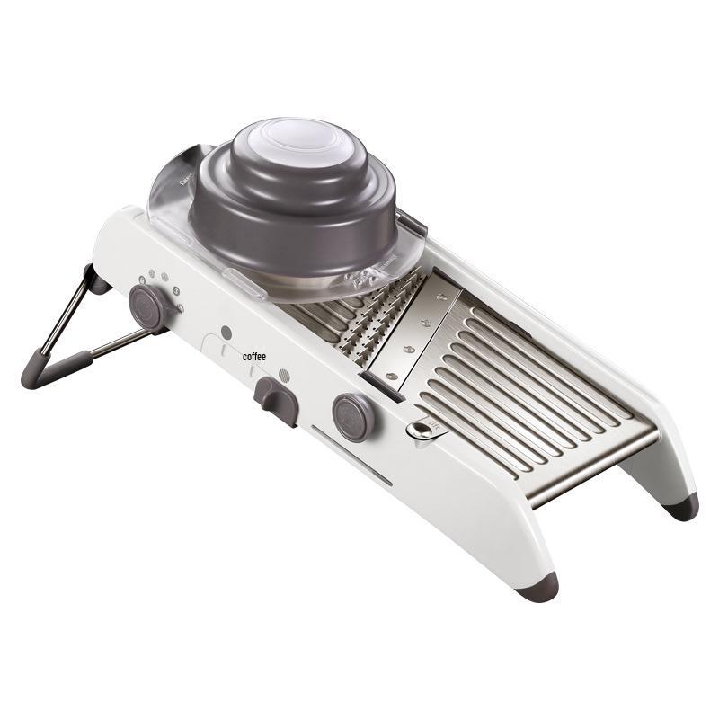 Multifunctional Vegetable Cutter: Potato Shredder, Grater, Slicer, Dicer & Wavy Radish Cutter.
