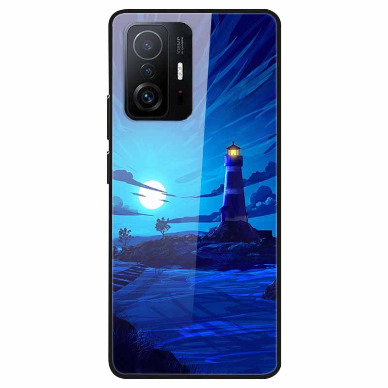 Tempered Glass Case For Xiaomi 11T Cover 6.67 Cool Bumper Hard glass Case For Xiaomi 11T Pro Case Mi 11T Pro Mi11T Capa Shells
