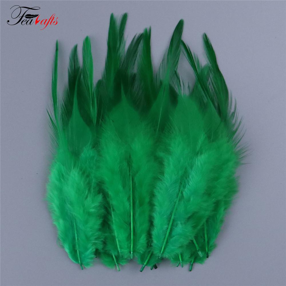 100pcs Rooster Feather Plume For Jewelry Making Pink Fly Tying Plumas Wedding Dress Decorative Dream Catcher Feathers DIY Crafts