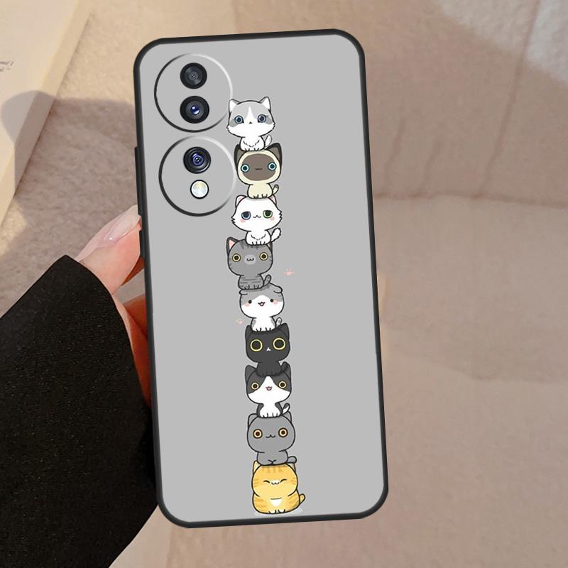 Funny Cute Cats For Honor Magic 8 7 6 5 Lite Case For Honor 400 Pro 200 50 70 90 X8c X8b X9d X9b X9c Win RT