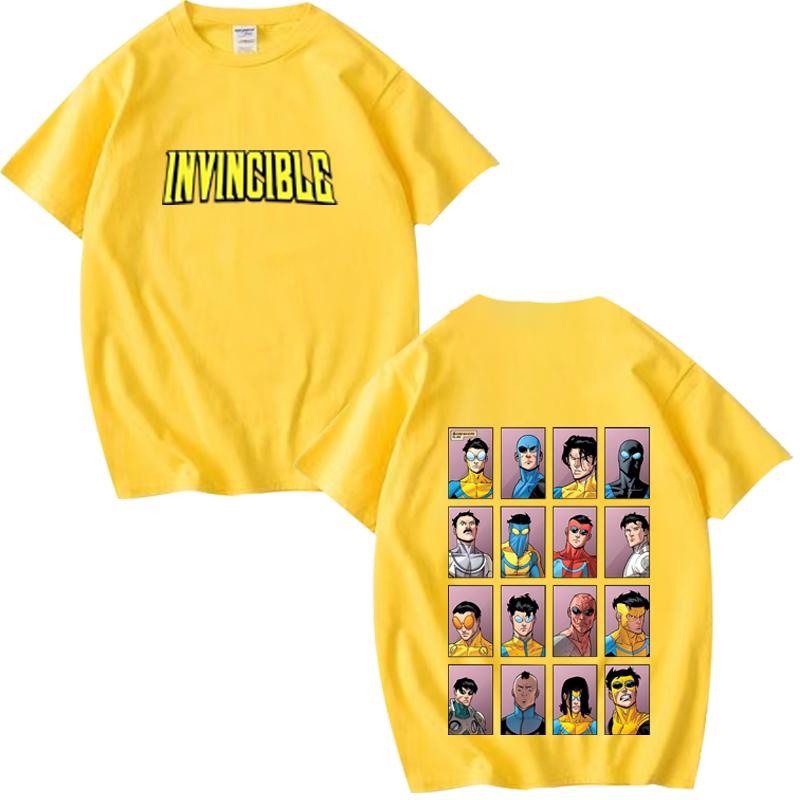 Invincible Variant Graphic T-shirts Men and Women Summer Cotton Clothing Fashion Round Neck Short Sleeved