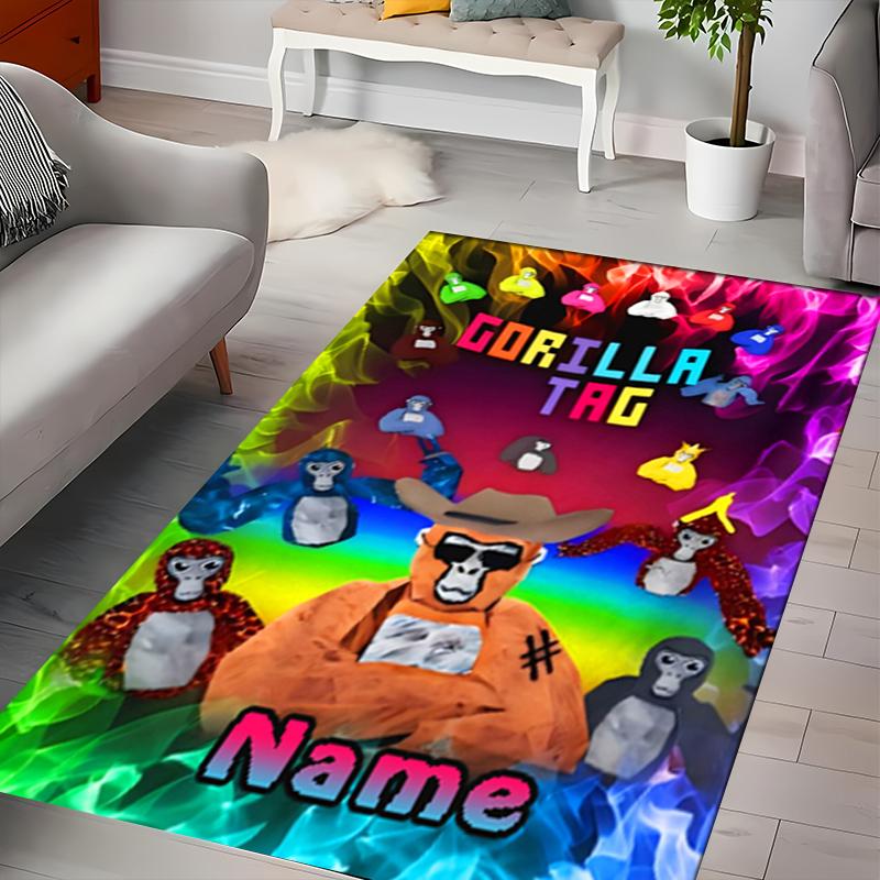 Custom personalization Gorilla Tag Area Rug - Perfect For Kitchen, Bathroom,Laundry Room Decor Large Size Available,Gift All Seasons