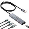 10Gbps USB Hub Both 5 TSUPY USB Gen 2 Hub 120cm Extension Cable Port Expansion Aluminum USB Expansion and Slim Compact Compatible with Hub New Type-C