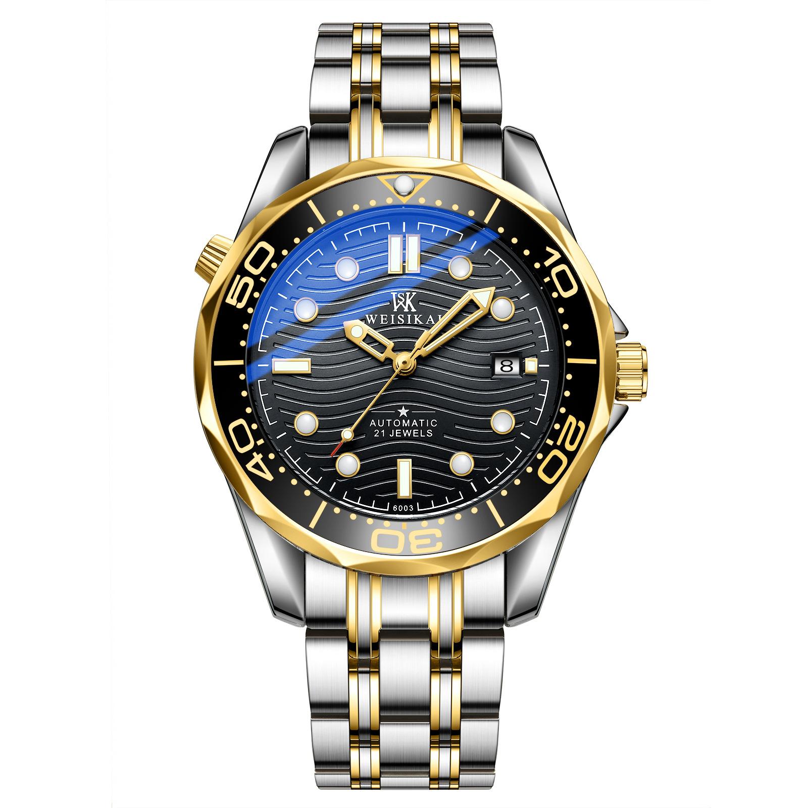 

Новые роскошные мужские часы высшего бренда с коробкой, деловые часы, водонепроницаемые стальные часы, мужские механические часы