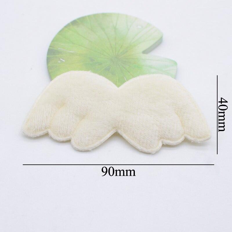 10 Stück doppelseitige pelzige Filz-Engelsflügel-Aufnäher, gepolsterte Applikation, Scrapbooking, Flatback-Ornament-Zubehör