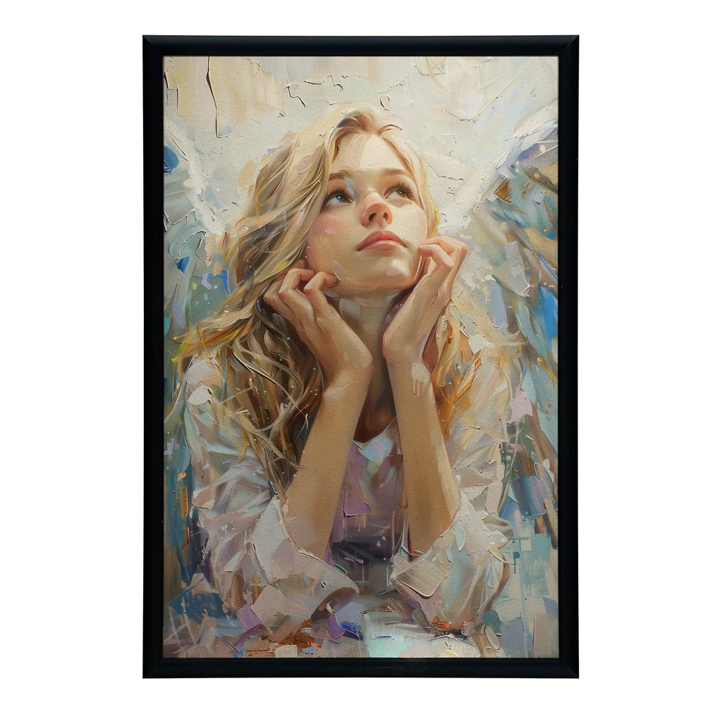 Plakat Niebiańskie Refleksje Plakat Niebiańskie Refleksje, 30X40 Cm, Rama Aluminiowa Złota, Papier Matowy 230 Gsm