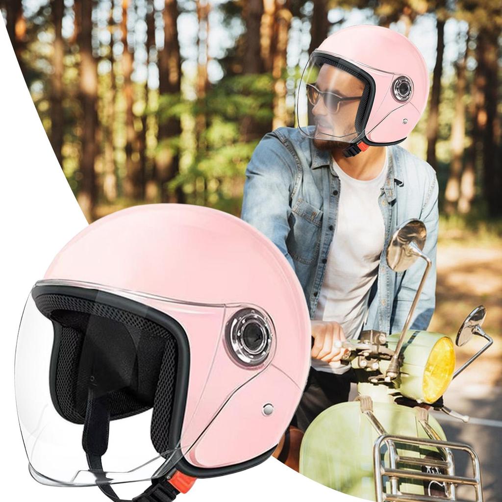 Lightweight Motorcycle Helmet Open Face Motorcycle Helmet Protective Gear Breathable Headgear With Visor For Men Women Commuting