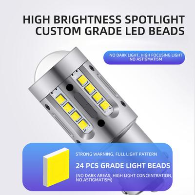 1pcs Ampoules LED W16W T15 Super Lumineuses Canbus Lumière de Voiture 24SMD Sans Erreur Pour Feu Arrière Clignotant Feux de Recul Réserve Blanc