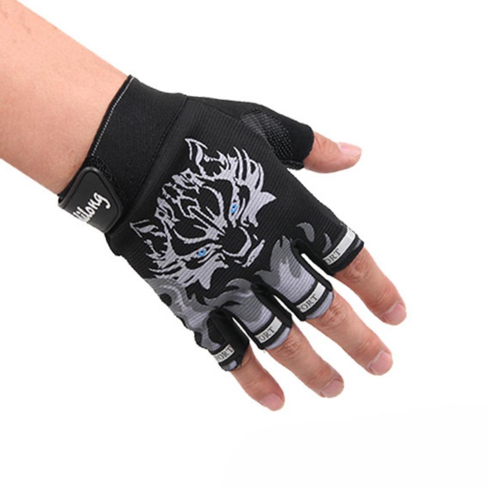 

Мужские и женские велосипедные перчатки с полупальцами серый