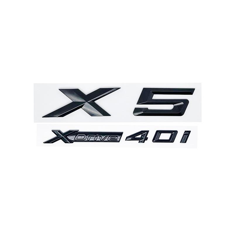 3D ABS Adhesive Black Letter Badges for Trunk Emblem suitable for BMW X5 E53 E70 F15 G05 models XDrive28i 30i d 35i 40i 48i 50i