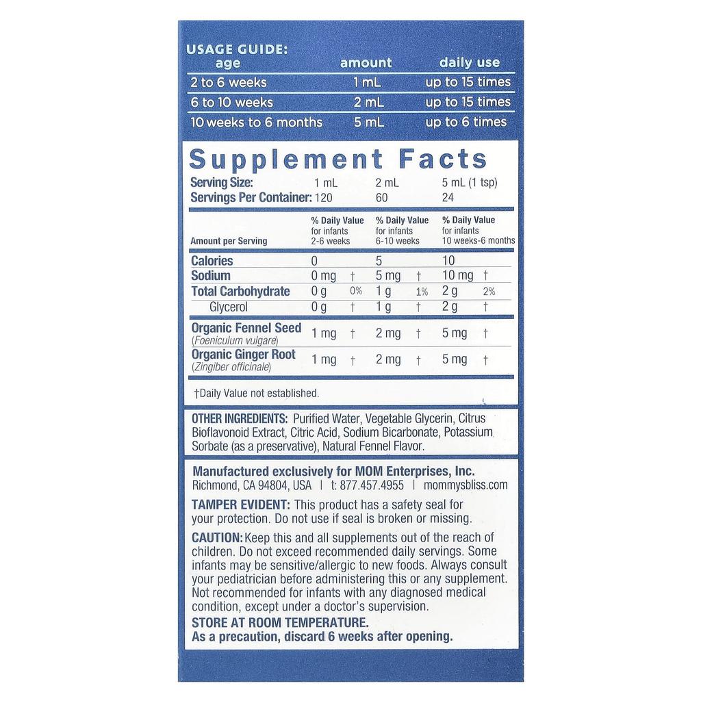 Mommy's Bliss Greif Water, Original, 2 Weeks and Up, 120Ml (4Fl Oz)