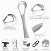 1/2/4 Pcs Reusable Stainless Steel Tongue Scraper Cleaner Fresh Breath Coated Oral Hygiene Care Tools
