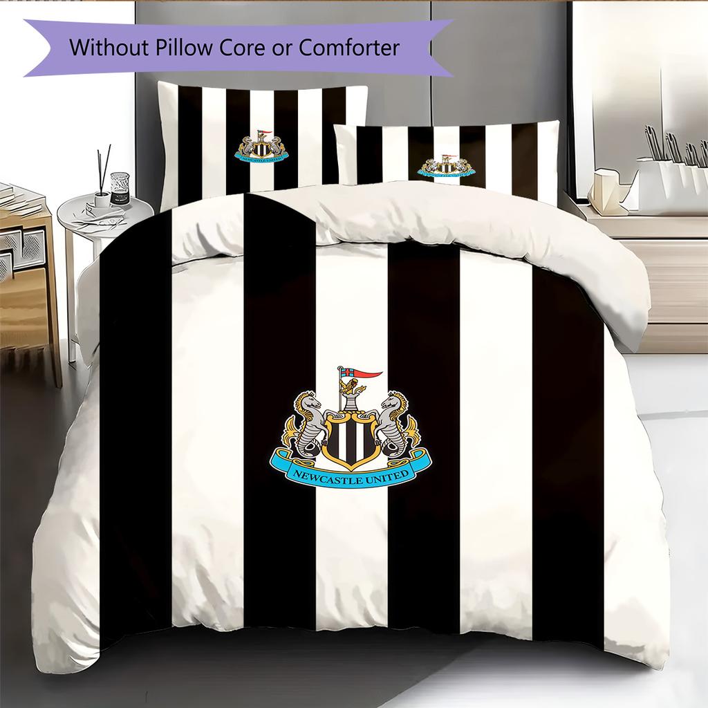 Set Copripiumino Trapuntato con Fantasia Newcastle United F.C. Decorazione per la Casa Regalo (1 * copripiumino + 2 * federe senza imbottitura)