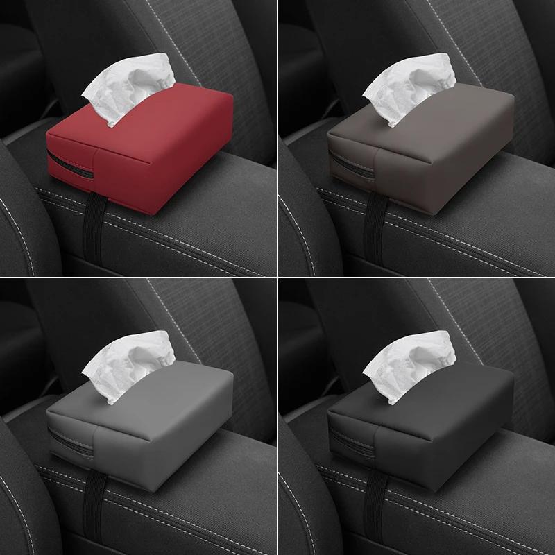 Car Tissue Box Sunshade Seat Backrest Suspension Tissue Box Car Armrest Box Tissue Storage Box Car Storage Organization