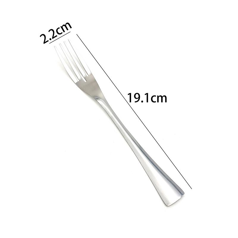 Stainless Steel Dinner Fork Long Handle Table Forks Korean Cutlery Four Tine Salad Dessert Fruit Forks Kitchen Tableware